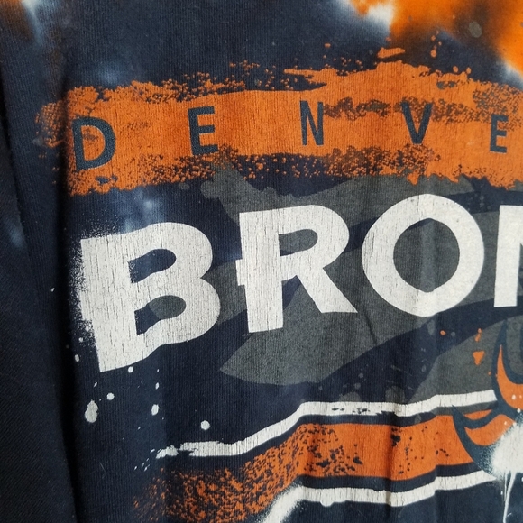 GUC Vintage NFL Team Apparel Broncos Tye-dye Football Tee🏈 - Picture 3 of 6